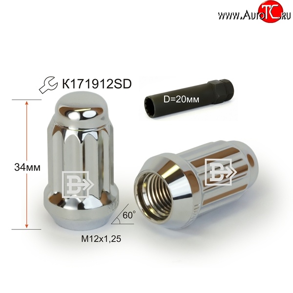 129 р. Колёсная гайка Вектор M12 1.25    с доставкой в г. Керчь