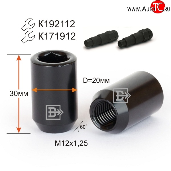 89 р. Колёсная гайка Вектор M12 1.25    с доставкой в г. Керчь