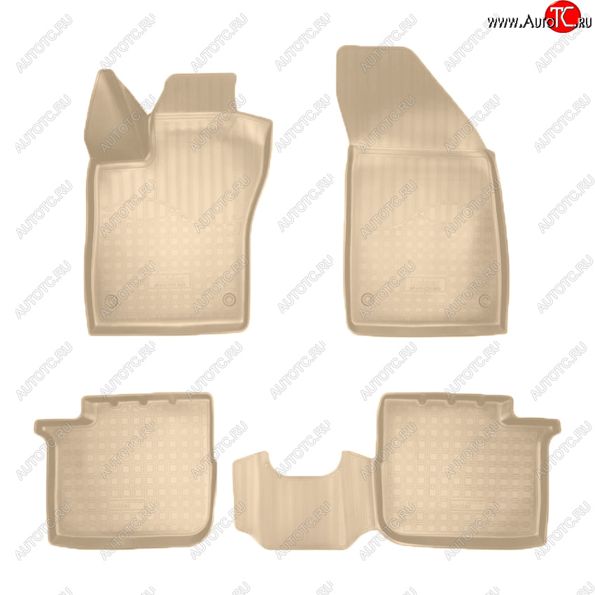 2 759 р. Коврики салона Norplast Unidec  Dodge Neon  FCA (2016-2020), Fiat Tipo ( 356,  357) (2015-2021) (Цвет: бежевый)  с доставкой в г. Керчь
