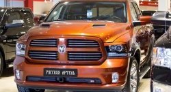 749 р. Реснички на фары RA Dodge Ram DJ, DS (2008-2012) (Неокрашенные)  с доставкой в г. Керчь. Увеличить фотографию 3