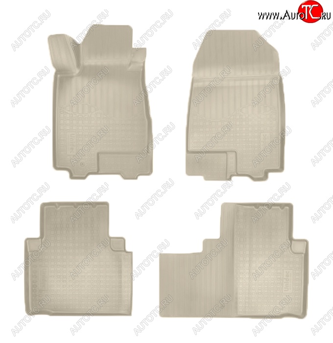 2 759 р. Коврики салонные Noplast (3D)  Dong Feng AX7 (2014-2017) (Бежевые)  с доставкой в г. Керчь