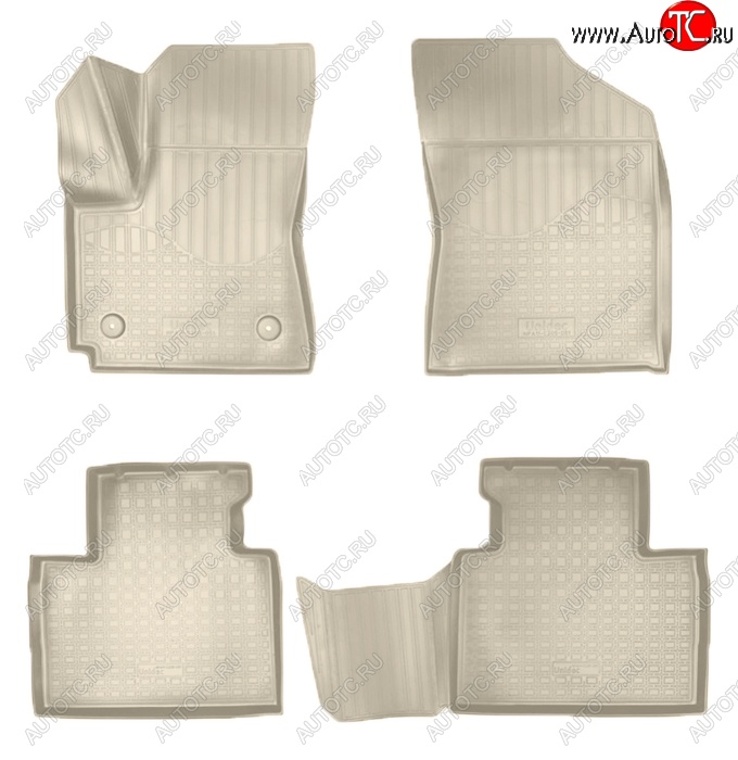 3 199 р. Коврики салонные Noplast (3D)  FAW Besturn X40  D181 (2016-2022) (Бежевые)  с доставкой в г. Керчь