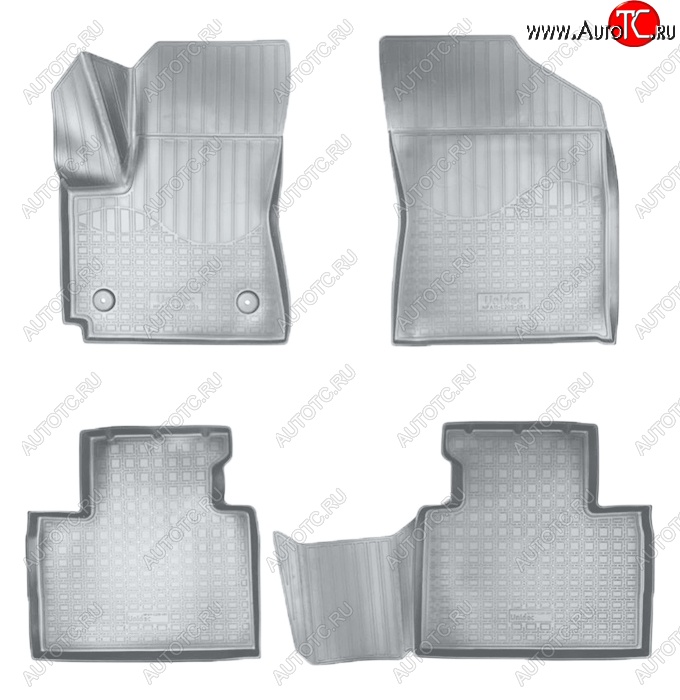 3 199 р. Коврики салонные Noplast (3D)  FAW Besturn X40  D181 (2016-2022) (Серые)  с доставкой в г. Керчь
