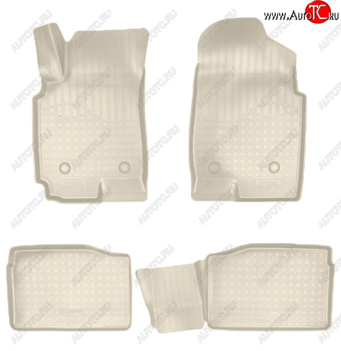 3 199 р. Коврики салонные Noplast (3D)  FAW Besturn X80 (2014-2021) дорестайлинг, рестайлинг (Бежевые)  с доставкой в г. Керчь