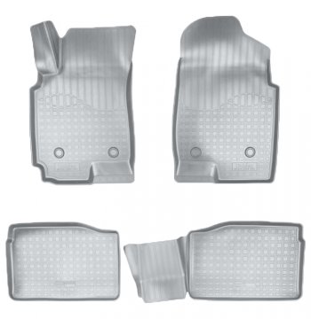 Коврики салонные Noplast (3D) FAW Besturn X80 (2014-2021) дорестайлинг, рестайлинг (Серые)
