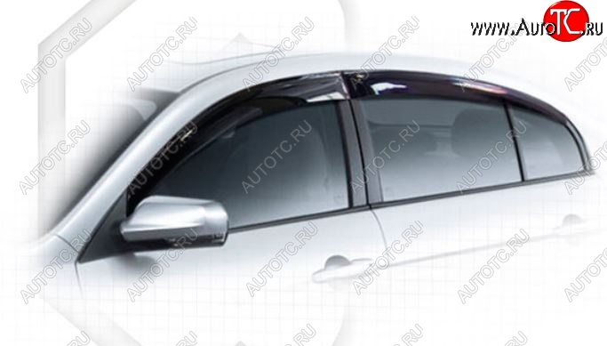 2 969 р. Дефлектора окон CA-Plastic FAW Besturn B50 рестайлинг (2012-2017) (Classic полупрозрачный)  с доставкой в г. Керчь