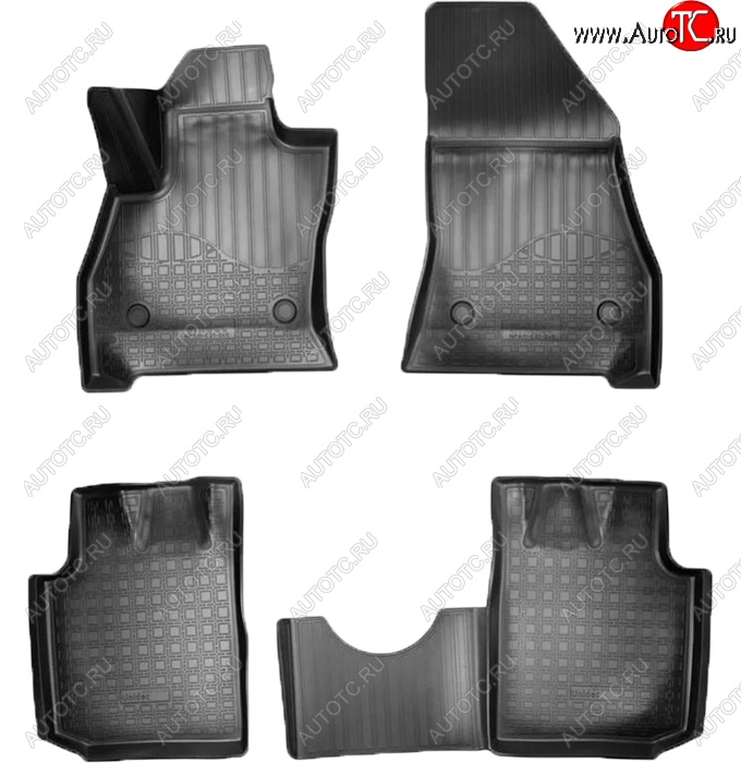 2 139 р. Коврики салонные Noplast (3D)  Fiat 500L  300,350 (2012-2022) дорестайлинг, рестайлинг (Черные)  с доставкой в г. Керчь