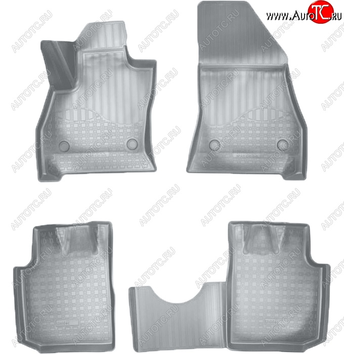 2 759 р. Коврики салонные Noplast (3D)  Fiat 500L  300,350 (2012-2022) дорестайлинг, рестайлинг (Серые)  с доставкой в г. Керчь