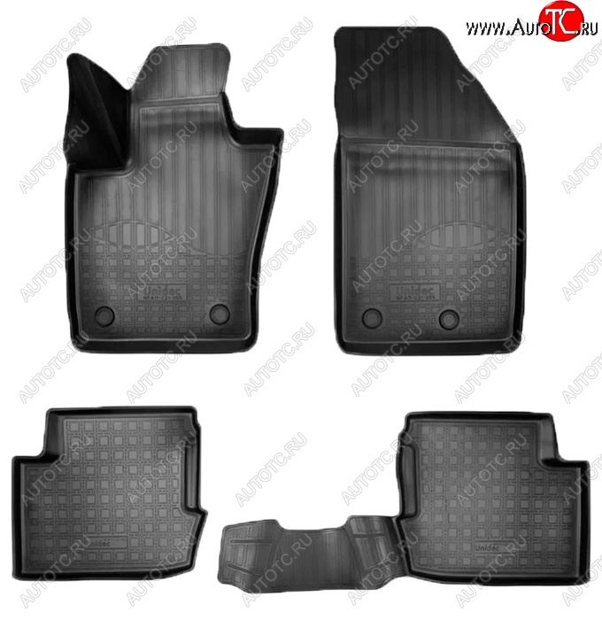 2 139 р. Коврики салонные Noplast (3D)  Fiat 500X  334 (2014-2023) дорестайлинг, рестайлинг (Черные)  с доставкой в г. Керчь