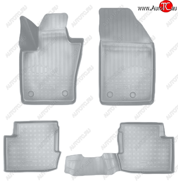 2 759 р. Коврики салонные Noplast (3D)  Fiat 500X  334 (2014-2023) дорестайлинг, рестайлинг (Серые)  с доставкой в г. Керчь
