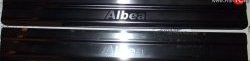 2 033 р. Комплект накладок на порожки автомобиля Novline Fiat Albea 170 седан (2002-2012)  с доставкой в г. Керчь. Увеличить фотографию 3