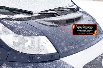 2 399 р. Воздухозаборник на капот (со скотчем 3М) RA  CITROEN Jumper  250 (2006-2014), Fiat Ducato  250 (2006-2014), Peugeot Boxer  250 (2006-2014) (Поверхность: Глянец (под покраску), Неокрашенный)  с доставкой в г. Керчь. Увеличить фотографию 2