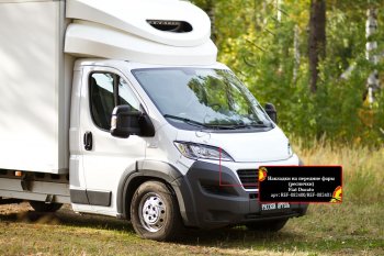 1 439 р. Реснички на фары (глянец) RA Fiat Ducato 290 (2014-2025) (Неокрашенные)  с доставкой в г. Керчь. Увеличить фотографию 3