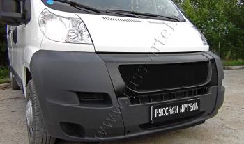 7 499 р. Решётка радиатора РА  Fiat Ducato  250 (2006-2014) (черная сетка, неокрашенная)  с доставкой в г. Керчь. Увеличить фотографию 2