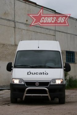 10 844 р. Защита переднего бампера Souz-96 (d60) Fiat Ducato 250 (2006-2014)  с доставкой в г. Керчь. Увеличить фотографию 2