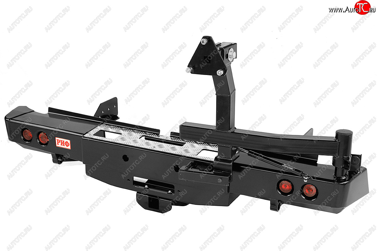 90 169 р. Бампер задний силовой РИФ  Fiat Fullback (2016-2018), Mitsubishi L200  5 KK,KL (2015-2019) (C площадкой под лебёдку, квадратом под фаркоп и фонарями)  с доставкой в г. Керчь