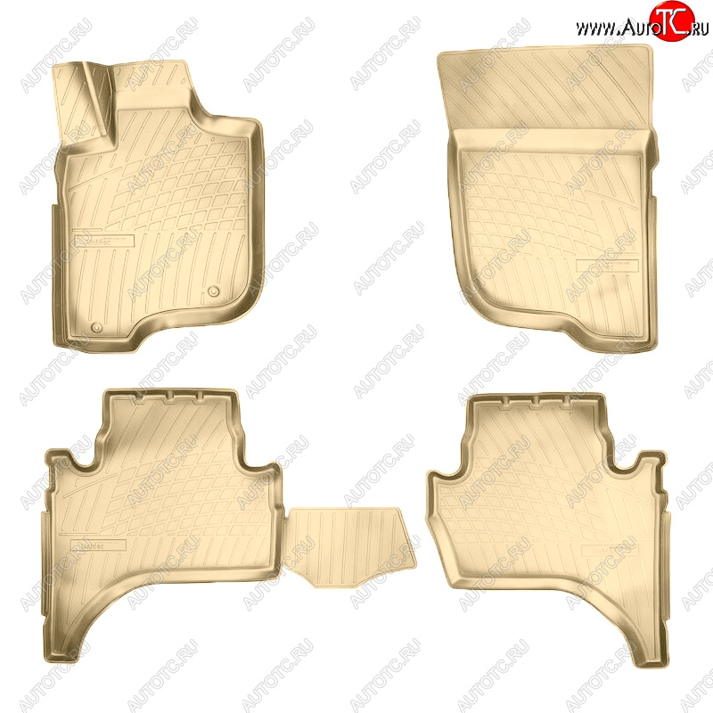 3 179 р. Коврики салона Norplast Unidec  Fiat Fullback (2016-2018), Mitsubishi L200  4 (2006-2016) (Цвет: бежевый)  с доставкой в г. Керчь