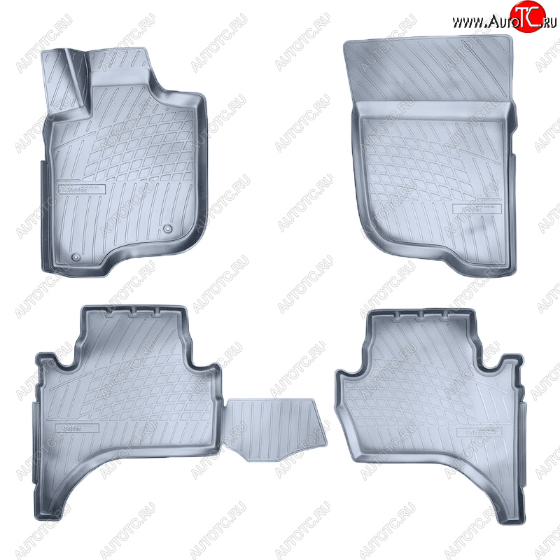 3 179 р. Коврики салона Norplast Unidec  Fiat Fullback (2016-2018), Mitsubishi L200  4 (2006-2016) (Цвет: серый)  с доставкой в г. Керчь