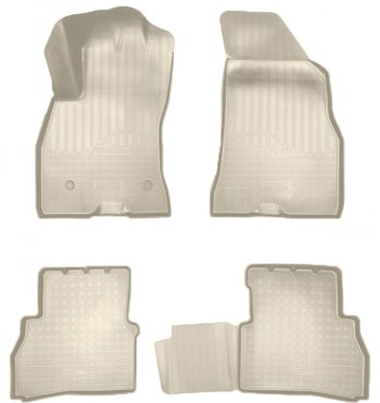 Коврики салонные Noplast (3D) Fiat Panda  3 319 (2012-2025) (Бежевые)