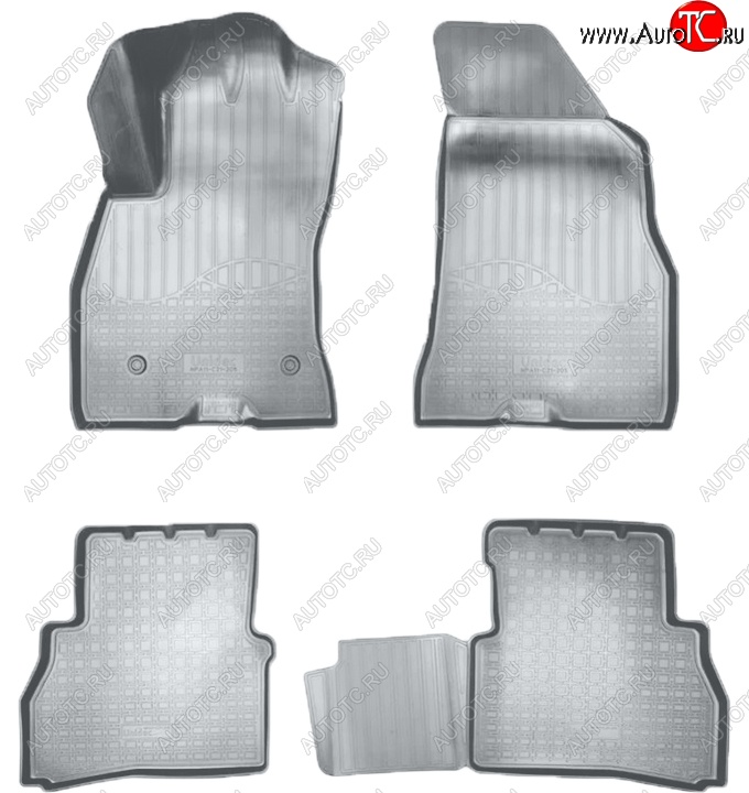 2 759 р. Коврики салонные Noplast (3D)  Fiat Panda  3 319 (2012-2025) (Серые)  с доставкой в г. Керчь