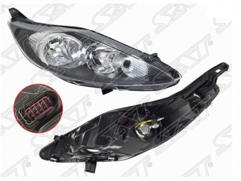 Правая фара (чёрная, с корректором) SAT Ford Fiesta 6 хэтчбэк 5 дв. дорестайлинг (2008-2012)