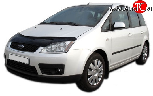 2 599 р. Дефлектор капота NovLine (черный) Ford C-max Mk1 рестайлинг (2007-2010)  с доставкой в г. Керчь