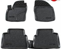 Комплект ковриков в салон Aileron 4 шт. (полиуретан, покрытие Soft) Ford C-max  Mk1 (2007-2010) рестайлинг