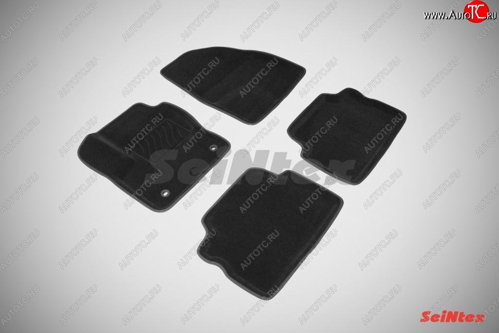 5 449 р. Износостойкие коврики в салон 3D FORD C-MAX черные (компл) Ford C-max Mk1 рестайлинг (2007-2010)  с доставкой в г. Керчь