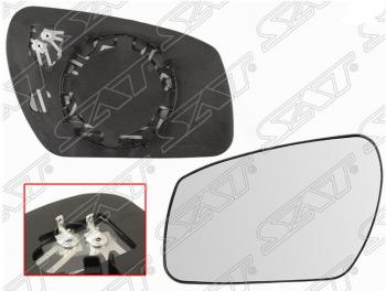 Полотно зеркала SAT (сферическое с обогревом) Ford Focus 2 хэтчбэк 3 дв. дорестайлинг (2004-2007)