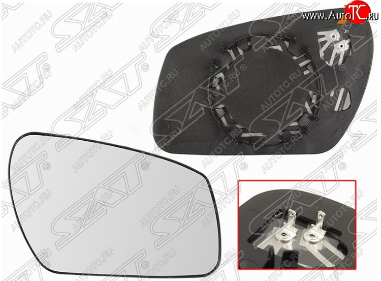 749 р. Правое полотно зеркала SAT (сферическое, с обогревом) Ford Focus 2  седан дорестайлинг (2004-2008)  с доставкой в г. Керчь