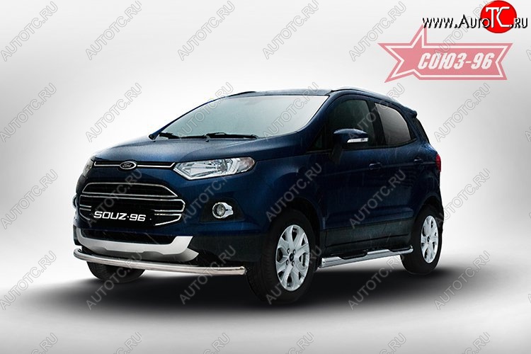 13 832 р. Защита переднего бампера одинарная Souz-96 (d60) Ford EcoSport дорестайлинг (2013-2019)  с доставкой в г. Керчь
