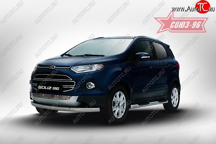 16 109 р. Защита переднего бампера из овальной трубы (d75х42) Souz-96 Ford EcoSport дорестайлинг (2013-2019)  с доставкой в г. Керчь