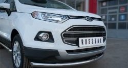 15 649 р. Одинарная защита переднего бампера диаметром 63 мм SLITKOFF  Ford EcoSport (2013-2019) дорестайлинг  с доставкой в г. Керчь. Увеличить фотографию 3