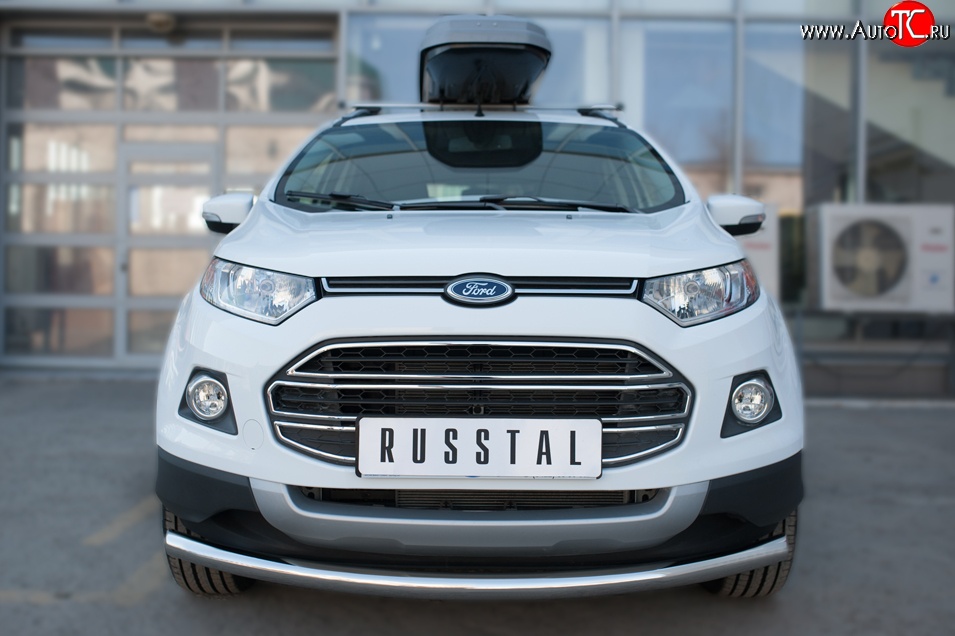 15 649 р. Одинарная защита переднего бампера диаметром 63 мм SLITKOFF  Ford EcoSport (2013-2019) дорестайлинг  с доставкой в г. Керчь