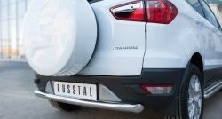 12 699 р. Одинарная защита заднего бампера из трубы с округлым сгибом диаметром 63 мм SLITKOFF  Ford EcoSport (2013-2019) дорестайлинг  с доставкой в г. Керчь. Увеличить фотографию 4