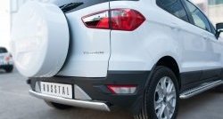 12 999 р. Защита заднего бампера (Ø75x42 мм, нержавейка) Russtal Ford EcoSport дорестайлинг (2013-2019)  с доставкой в г. Керчь. Увеличить фотографию 2