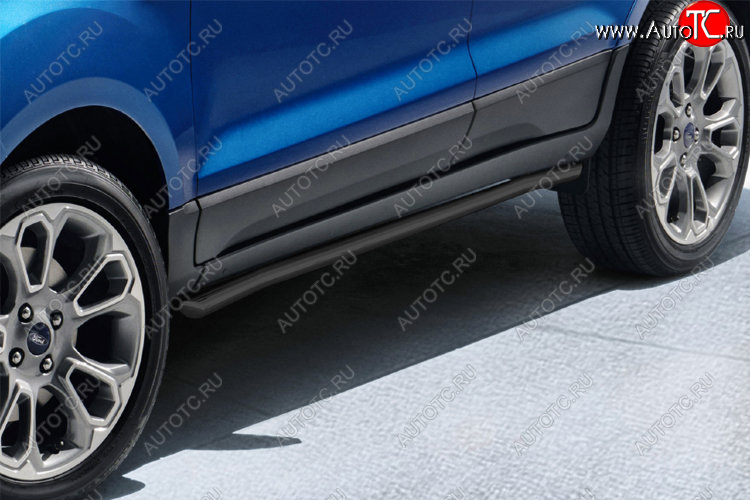 10 649 р. Защита порогов Slitkoff (Ø 57 мм, труба) Ford EcoSport B515 рестайлинг (2017-2019)  с доставкой в г. Керчь