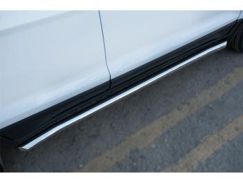 19 999 р. Защита порогов (труба D63 мм) SLITKOFF  Ford EcoSport (2013-2019) дорестайлинг (Защита порогов со срезом 45°)  с доставкой в г. Керчь. Увеличить фотографию 4