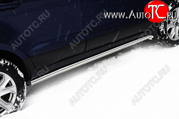 6 349 р. Защита порогов Souz96 (нержавеющая сталь d60) Ford EcoSport дорестайлинг (2013-2019)  с доставкой в г. Керчь