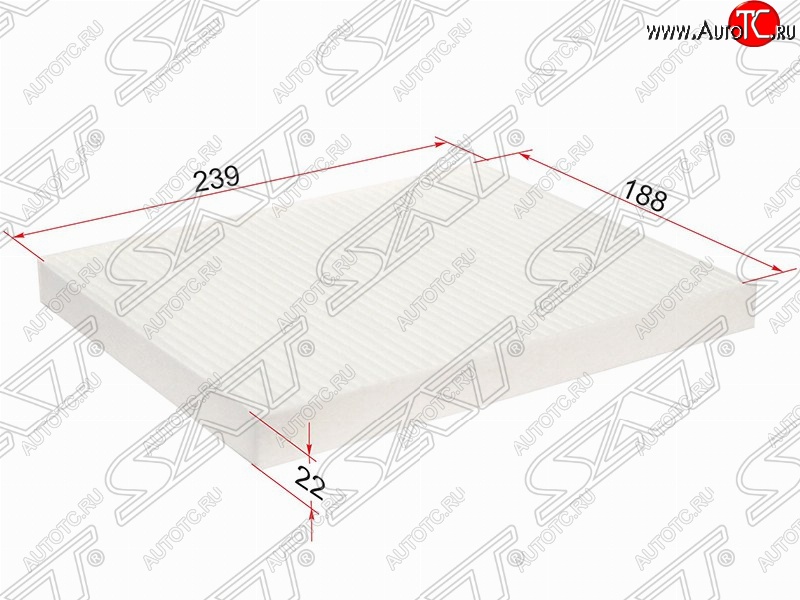 193 р. Фильтр салонный SAT (239х188х22 mm)  Ford EcoSport - Fiesta  6  с доставкой в г. Керчь