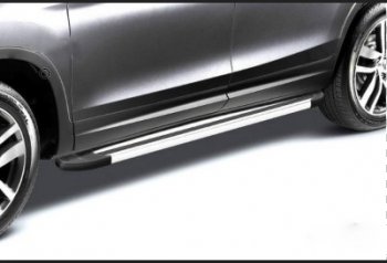 Алюминиевые пороги Arbori Luxe Silver Ford EcoSport B515 рестайлинг (2017-2019)