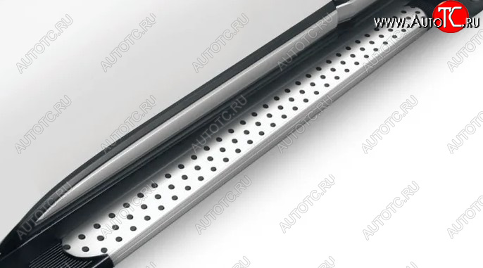 13 229 р. Алюминиевые пороги Arbori Standart Silver Ford EcoSport B515 рестайлинг (2017-2019)  с доставкой в г. Керчь
