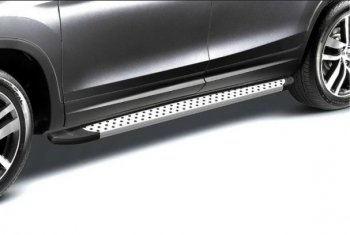 13 229 р. Алюминиевые пороги Arbori Standart Silver Ford EcoSport B515 рестайлинг (2017-2019)  с доставкой в г. Керчь. Увеличить фотографию 2