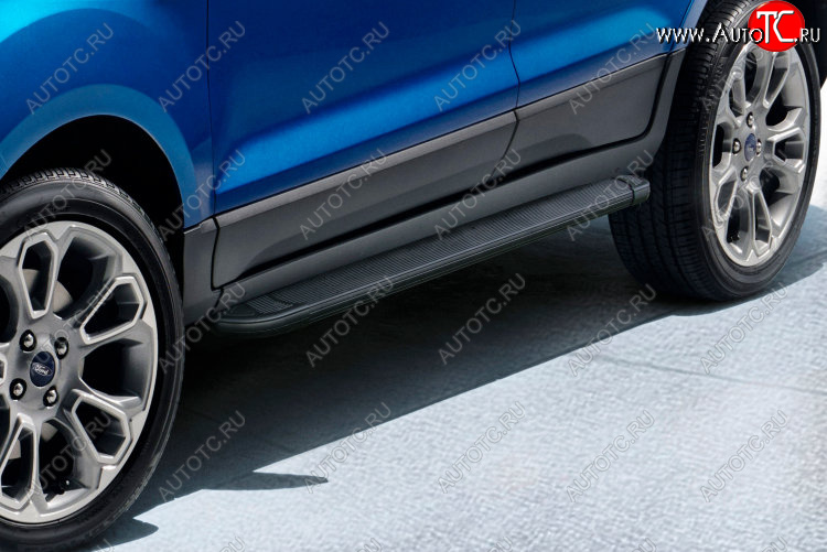 13 099 р. Пороги алюминиевые Slitkoff  Ford EcoSport  B515 (2017-2019) рестайлинг (Optima Black )  с доставкой в г. Керчь