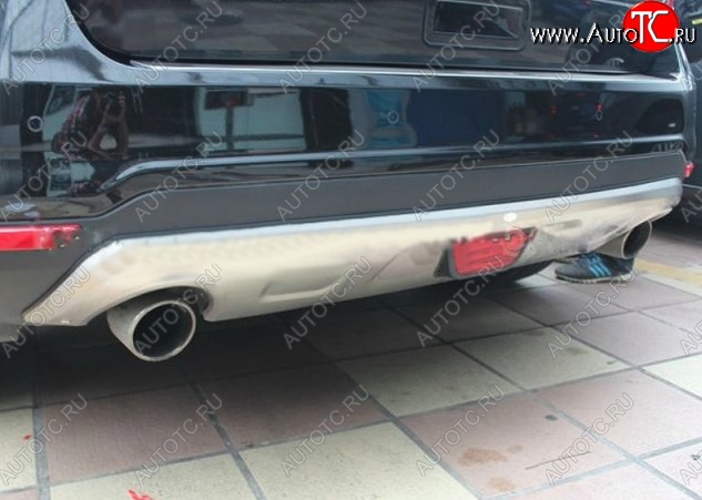 36 899 р. Накладка на задний бампер (рестайлинг) CT Ford Edge U387 дорестайлинг (2006-2010) (Неокрашенная)  с доставкой в г. Керчь