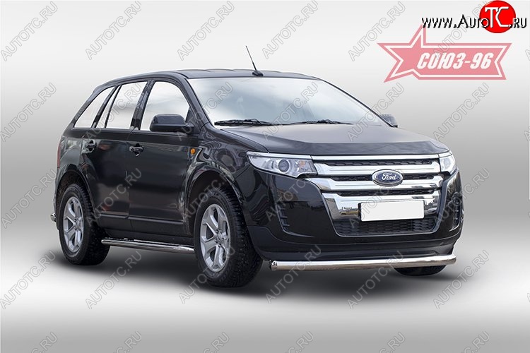 17 729 р. Защита переднего бампера одинарная Souz-96 (d76). Ford Edge CD539 дорестайлинг (2015-2018)  с доставкой в г. Керчь
