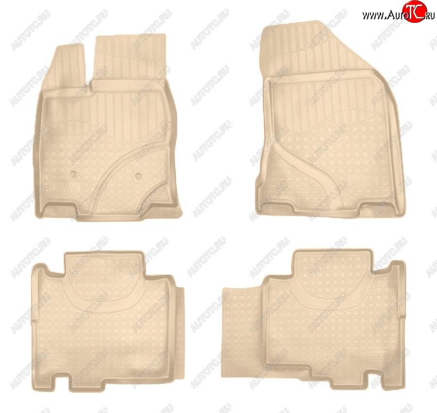 3 459 р. Коврики салона Norplast Unidec  Ford Edge  CD539 (2015-2025) дорестайлинг, рестайлинг (Цвет: бежевый)  с доставкой в г. Керчь