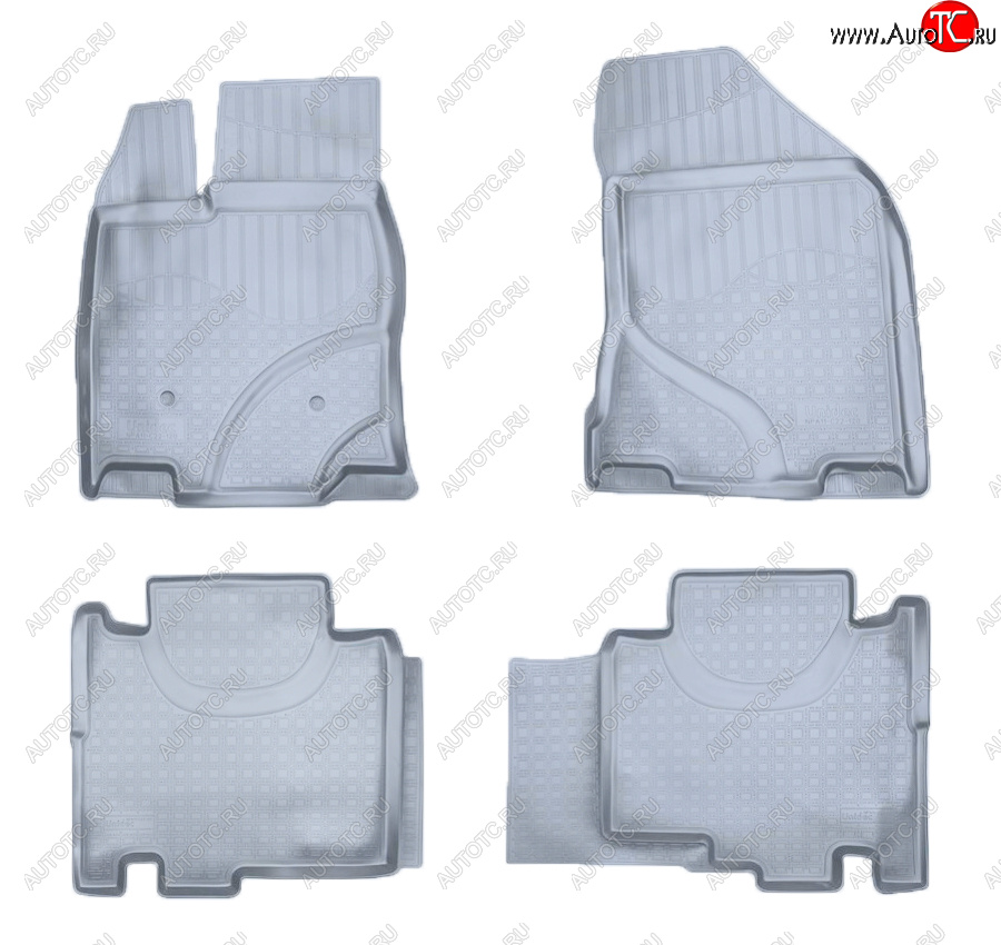 3 459 р. Коврики салона Norplast Unidec  Ford Edge  CD539 (2015-2025) дорестайлинг, рестайлинг (Цвет: серый)  с доставкой в г. Керчь