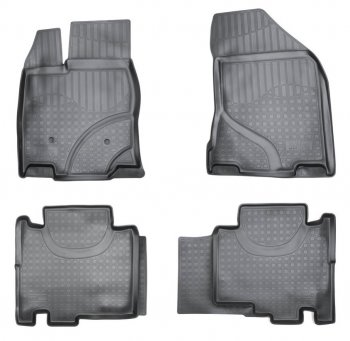 Комплект ковриков в салон Norplast Unidec Ford Edge  CD539 (2015-2025) дорестайлинг, рестайлинг (Цвет: черный)