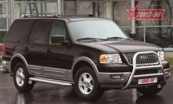 20 879 р. Защита переднего бампера Souz-96 (d76) Ford Expedition U222 (2002-2006)  с доставкой в г. Керчь. Увеличить фотографию 2